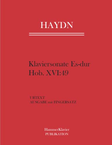 Haydn Klaviersonate Es-dur Hob. 49: Urtext Ausgabe mit Fingersatz