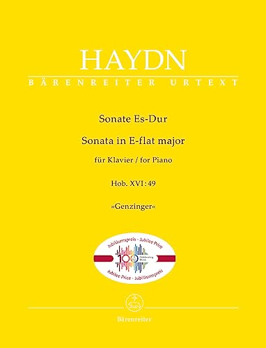 Sonate für Klavier Es-Dur (Hob. XVI:49) "Genzinger". Spielpartitur, Urtextausgabe. BÄRENREITER URTEXT