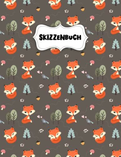Skizzenbuch: Der kleine Fuchs im Wald Zeichenblock A4 für Kinder: Blanko Zeichenmappe A4 Zeichen Block von Independently published
