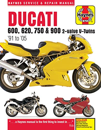 Ducati 600, 620, 750 & 900 2-valve V-Twins (91 - 05) Haynes Repair Manual (Haynes Service & Repair Manual)