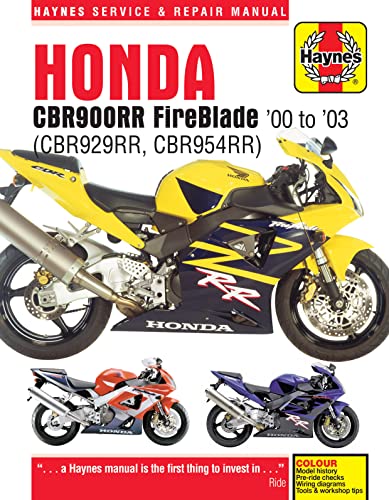 Honda CBR900RR Fireblade: CBR929RR, CBR954RR (Haynes Service and Repair Manual)