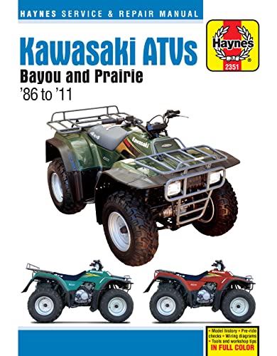 Kawasaki Bayou & Prarie ATVs (86 - 11): 1986 - 2011 (Haynes Service & Repair Manual)