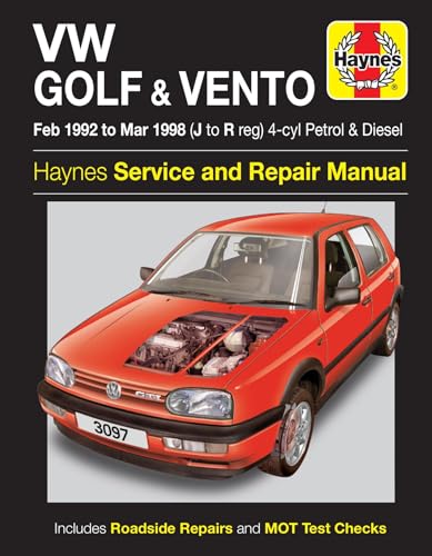 VW Golf & Vento Petrol & Diesel (Feb 92 - Mar 98) von Haynes