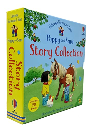 Usborne Farmyard Tales Poppy and Sam Series 20 Books Collection Box Set By Heather Amery (The Hungry Donkey, Camping Out, Tractor in Trouble & More)