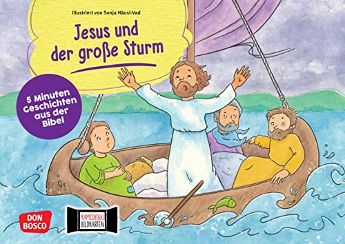 Jesus und der große Sturm. Kamishibai Bildkartenset: Kamishibai Bildkartenset. 5 Minuten Geschichten aus der Bibel. Das Wunder der Sturmstillung für ... in Krippe, Kita und Gemeinde Jesus und der große Sturm. Kamishibai Bildkartenset: Kamishibai Bildkartenset. 5 Minuten Geschichten aus der Bibel. Das Wunder der Sturmstillung für ... in Krippe, Kita und Gemeinde