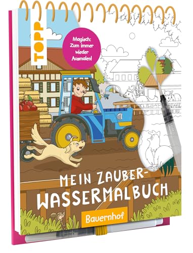 Mein Zauber-Wassermalbuch Bauernhof: Mit Wasserstift anmalen, trocknen lassen, neu anmalen von Frech