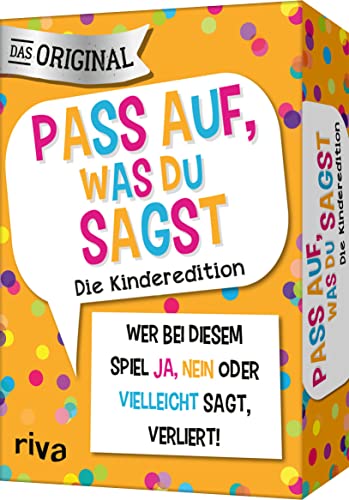 Pass auf, was du sagst – Die Kinderedition: Wer bei diesem Spiel »Ja«, »Nein« oder »Vielleicht« sagt, verliert! | Das Original. Das perfekte Geschenk. Für Kinder ab 6 Jahren von RIVA