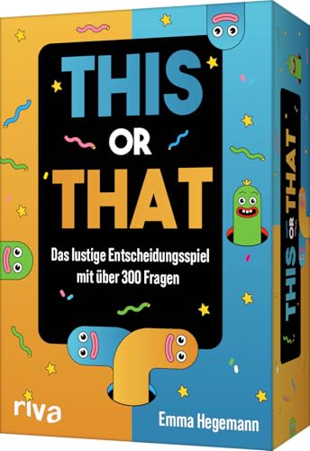 This or That: Das lustige Entscheidungsspiel mit über 300 Fragen. Spieleklassiker für die ganze Familie. Geschenk zu Geburtstag, Weihnachten, Ostern, Spieleabend. Ab 12 Jahren This or That: Das lustige Entscheidungsspiel mit über 300 Fragen. Spieleklassiker für die ganze Familie. Geschenk zu Geburtstag, Weihnachten, Ostern, Spieleabend. Ab 12 Jahren von Riva