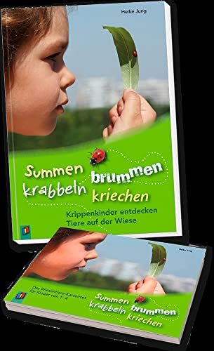 Paket: "Summen, brummen, krabbeln, kriechen" Krippenkinder entdecken Tiere auf der Wiese: gleichnamiges Buch und passende Karten von Verlag An Der Ruhr