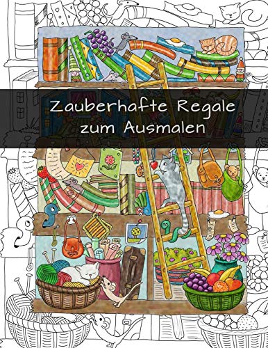 Zauberhafte Regale zum Ausmalen: Ausmalbuch für Erwachsene von CREATESPACE