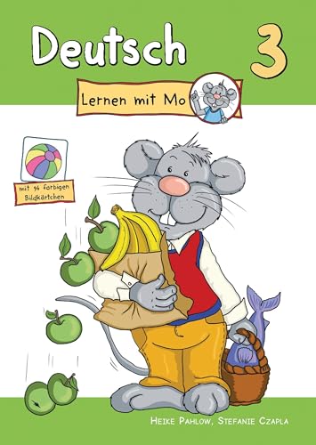 Deutsch lernen mit Mo - Teil 3: Bildwörterbuch zum Ausmalen, Üben und Spielen mit farbigen Bildkärtchen von Engelsdorfer Verlag