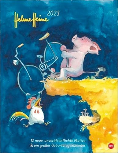 Helme Heine Edition Kalender 2023. Liebevoll illustrierter Wandkalender mit unveröffentlichten Motiven von Helme Heine und seinen Freunden. 34x44 cm. Hochformat Helme Heine Edition Kalender 2023. Liebevoll illustrierter Wandkalender mit unveröffentlichten Motiven von Helme Heine und seinen Freunden. 34x44 cm. Hochformat