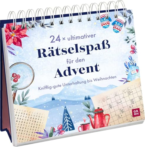 24 x ultimativer Rätselspaß für den Advent: Knifflig-gute Unterhaltung bis Weihnachten | Rätsel-Adventskalender zum Aufstellen für Erwachsene mit 24 Rätseln für die Adventstage 24 x ultimativer Rätselspaß für den Advent: Knifflig-gute Unterhaltung bis Weihnachten | Rätsel-Adventskalender zum Aufstellen für Erwachsene mit 24 Rätseln für die Adventstage