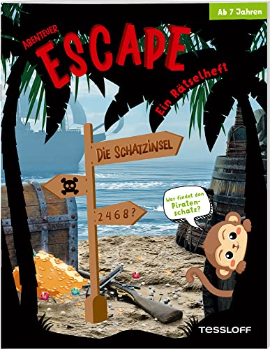 Abenteuer Escape. Ein Rätselheft. Die Schatzinsel - Wer findet den Piratenschatz? / Für Rätselfans ab 7 Jahren / Sudoku, Suchbilder, Rechenpyramiden ... Exit-Fans ab 7 Jahren! (Rätsel, Spaß, Spiele)