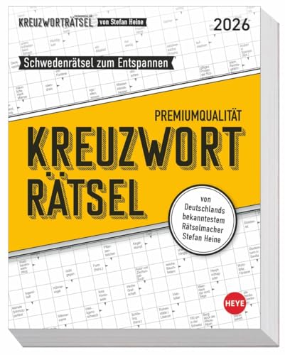 Stefan Heine Kreuzworträtsel Tagesabreißkalender 2026: Täglich neue Schwedenrätsel mit Lösung. Der Kalender für alle Denksport (Tagesabreißkalender Heye) von Heye