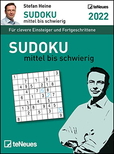 Stefan Heine Sudoku mittel bis schwierig 2022 - Tagesabreißkalender -11,8x15,9 - Rätselkalender - Knobelkalender von teNeues