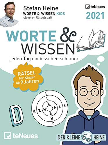 Stefan Heine Worte & Wissen 2021 - Tagesabreißkalender - 11,8x15,9 -Rätselkalender - Tischkalender: Jeden Tag ein bisschen schlauer!. Tagesabreißkalender