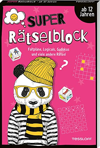 Super Rätselblock ab 12 Jahren. Faltpläne, Logicals, Sudokus und viele andere Rätsel / Für Rätsel- und Knobelfans / Von Rätselmacher Stefan Heine: 128 Seiten Rätselspaß (Rätsel, Spaß, Spiele)