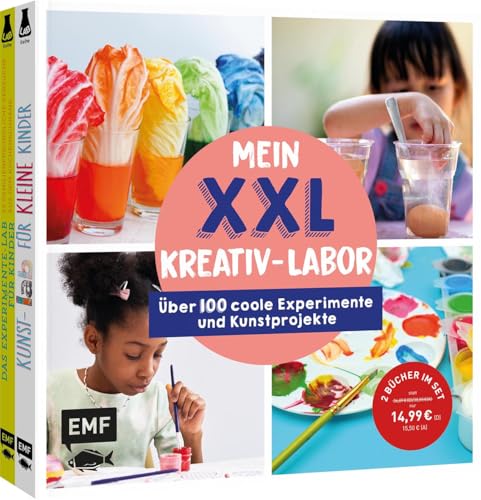 Mein buntes XXL-Kreativ-Labor – Zwei Bücher im Bundle: Über 100 coole Experimente und Kunstprojekte: Für kreative Kinder ab 3 Jahren
