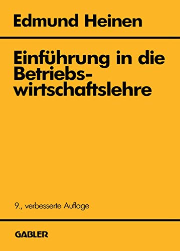 Einführung in die Betriebswirtschaftslehre (German Edition) von Gabler Verlag