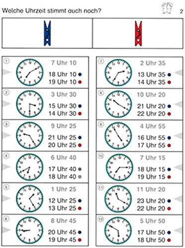 Wie viel Uhr ist es?: (3. und 4. Klasse) (Bergedorfer® Colorclips)