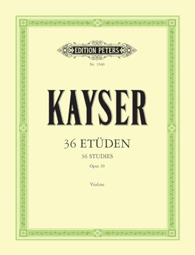 36 Etüden op. 20 "Für die Violine"": Edition by Hans Sitt (Edition Peters)