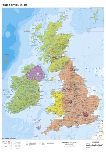The British Isles political Papierposter NEUE AUFLAGE von Stiefel