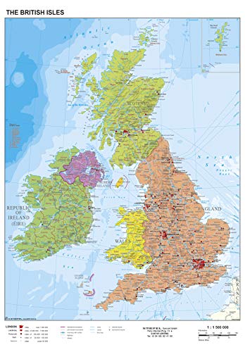 The British Isles political Papierposter NEUE AUFLAGE