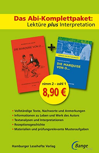 Die Marquise von O... - Lektüre plus Interpretation: Königs Erläuterung + kostenlosem Hamburger Leseheft von Heinrich von Kleist.: Das ... Hamburger Leseheft (Königs Erläuterungen)