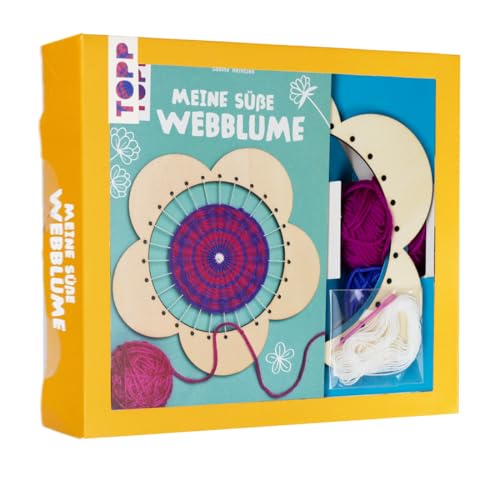Kreativ-Set Meine süße Webblume (Buch + Material): Buch mit Anleitungen und Material zum Sofort-Loslegen