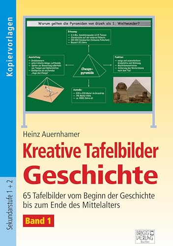 Kreative Tafelbilder Geschichte - Band 1: 65 Tafelbilder vom Beginn der Geschichte bis zum Ende des Mittelalters von Brigg Verlag KG