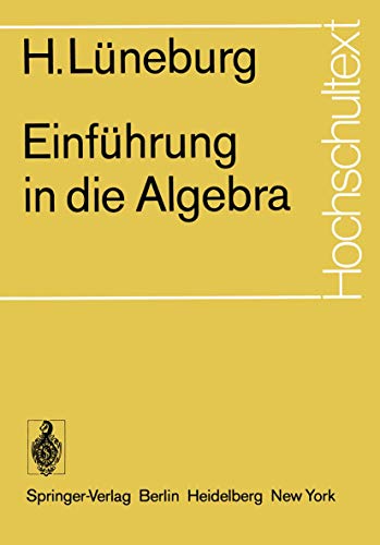 Einführung in die Algebra (Hochschultext)