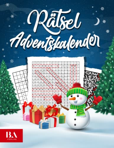 Rätsel Adventskalender 2022: Über 300 knifflige Rätsel für Erwachsene (Sudoku, Wortsuche & Mehr) von Mihlen International Publishing