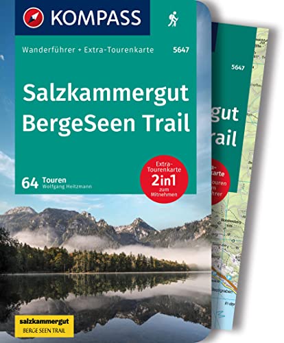 KOMPASS Wanderführer Salzkammergut BergeSeen Trail, 61 Touren mit Extra-Tourenkarte: GPS-Daten zum Download von Kompass