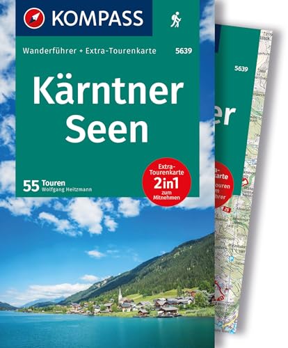 KOMPASS Wanderführer Kärntner Seen, 55 Touren mit Extra-Tourenkarte: GPS-Daten zum Download von Kompass