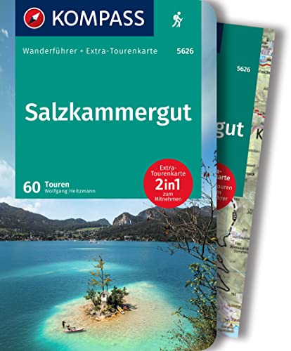 KOMPASS Wanderführer Salzkammergut, 60 Touren mit Extra-Tourenkarte: GPS-Daten zum Download von KOMPASS-KARTEN