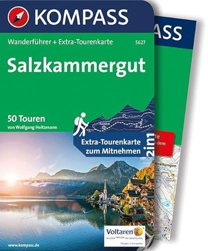 KOMPASS Wanderführer Salzkammergut: Wanderführer mit Extra-Tourenkarte 1:55.000, 50 Touren, GPX-Daten zum Download