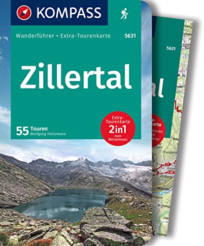KOMPASS Wanderführer Zillertal, 55 Touren: mit Extra-Tourenkarte: GPS-Daten zum Download von Kompass