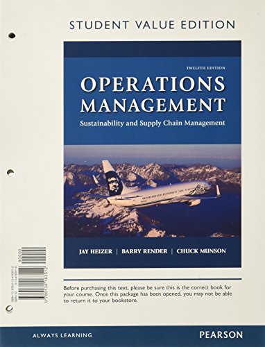 Operations Management: Sustainability and Supply Chain Management