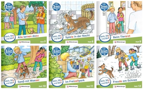 Paket – Mats, Mila und Molli – Heft 7–12, Schwierigkeitsstufe B: Eine Geschichte in drei Schwierigkeitsstufen Paket – Mats, Mila und Molli – Heft 7–12, Schwierigkeitsstufe B: Eine Geschichte in drei Schwierigkeitsstufen