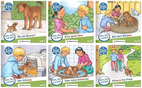 Paket – Mats, Mila und Molli – Heft 1–6, Schwierigkeitsstufe B: Eine Geschichte in drei Schwierigkeitsstufen