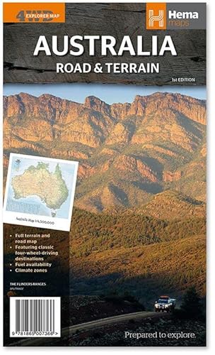 Australia Road & Terrain Map