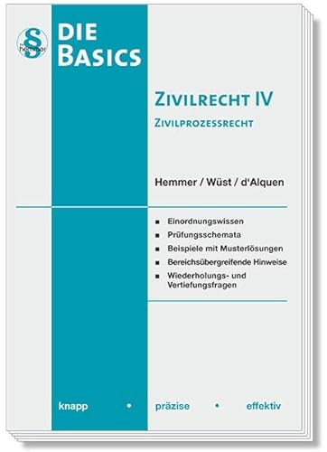 11440 - Basics - Zivilrecht IV Zivilprozessrecht (ZPO): knapp - präzise - effektiv (Skripten - Zivilrecht) von hemmer/wüst Verlagsgesellschaft mbH