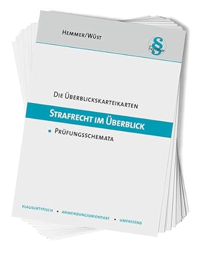 33200 - ÜK Strafrecht im Überblick: Prüfungsschemata (Karteikarten - Strafrecht) von hemmer/wüst Verlagsgesellschaft mbH