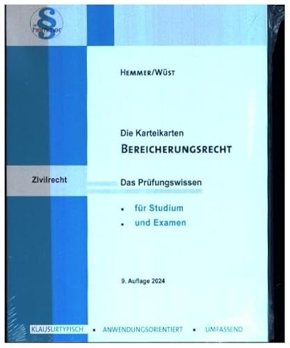 Karteikarten Bereicherungsrecht: Das Prüfungswissen für Studium und Examen (Karteikarten - Zivilrecht)
