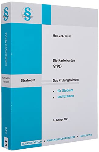 32400 - Karten StPO (Karteikarten - Strafrecht) 32400 - Karten StPO (Karteikarten - Strafrecht) von Hemmer-Wuest