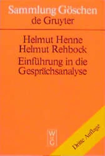 Einführung in die Gesprächsanalyse (De Gruyter Studienbuch) von De Gruyter