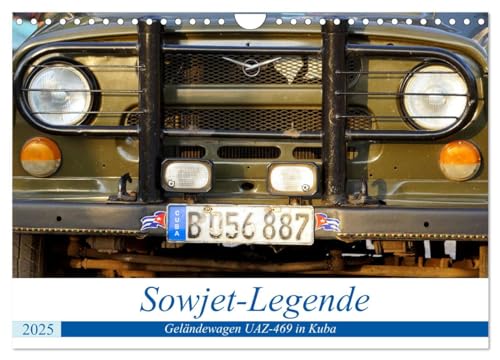 Sowjet-Legende - Der Geländewagen UAZ-469 in Kuba (Wandkalender 2025 DIN A4 quer), CALVENDO Monatskalender
