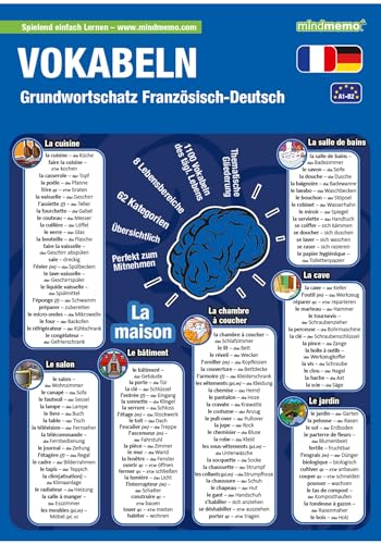 mindmemo Lernfolder - Grundwortschatz Französisch / Deutsch - 1100 Vokabeln lernen leicht gemacht mit System nach Sachgruppen Lernhilfe Premium ... - Lernhilfe - PremiumEdition (foliert)