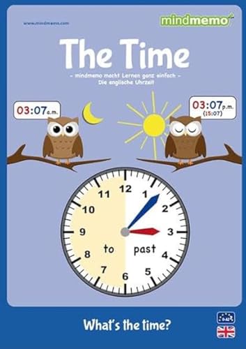 mindmemo Lernfolder - TIME - Englisch lernen Uhrzeit für Kinder Uhr lernen learning clock for kids Lernhilfe Zusammenfassung PremiumEdition foliert - ... foliert - DIN A4 6 Seiten plus Abhefter